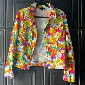 Metro blues printed trucker jacket